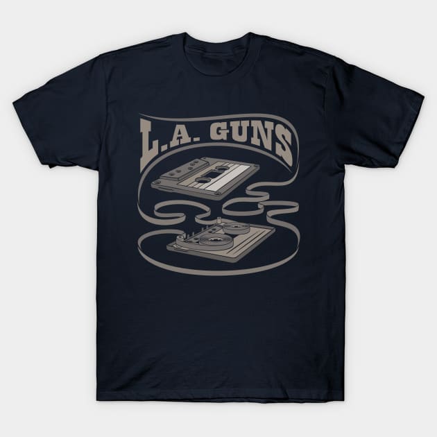 L.A. Guns Exposed Cassette T-Shirt by Vector Empire